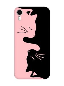 Матовий рожевий чохол на Apple iPhone XR Котики (принт 118)