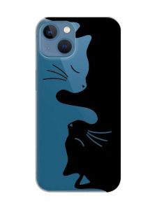 Прозорий чохол для Apple iPhone 13 Котики (принт 118)