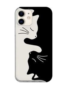 Прозорий чохол на iPhone 12 mini Котики (принт 118)