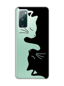 Прозорий чохол для Samsung Galaxy S20 FE Котики (принт 118)