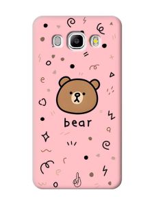 Матовий рожевий чохол на Samsung Galaxy J5(2016) J510 Ведмедик (принт 76)