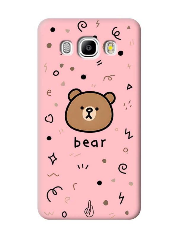 Матовий рожевий чохол на Samsung Galaxy J5(2016) J510 Ведмедик (принт 76)