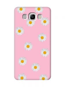 Матовий рожевий чохол на Samsung Galaxy J7(2016) J710 Фон ромашки (принт 41)