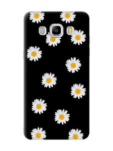 Матовий чорний чохол на Samsung Galaxy J5(2016) J510 Фон ромашки (принт 41)