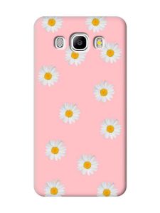 Матовий рожевий чохол на Samsung Galaxy J5(2016) J510 Фон ромашки (принт 41)