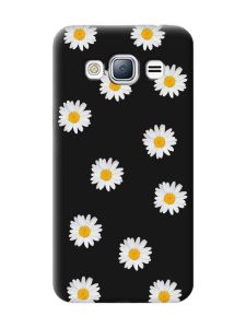 Матовий чорний чохол на Samsung Galaxy J3 / J310 Фон ромашки (принт 41)