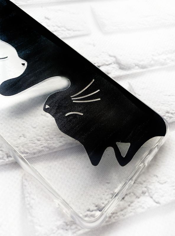 Чохол з потовщеними кутами на Samsung A12 4G Котики (принт 118)