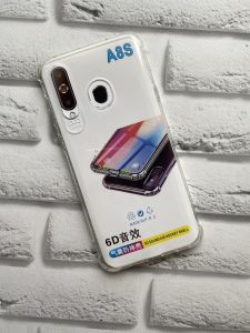 Силіконовий прозорий чохол із потовщеними кутами для Samsung A8s