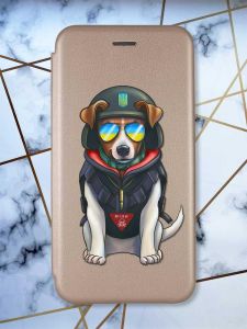 Чохол-книжка з малюнком для Xiaomi Redmi 9 Золотистий; Патрон (патріотичний принт 4)