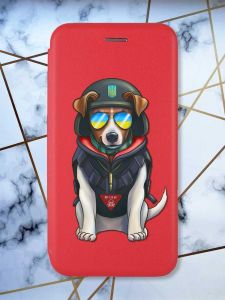 Чохол-книжка з малюнком для Xiaomi Redmi 9 Червоний; Патрон (патріотичний принт 4)