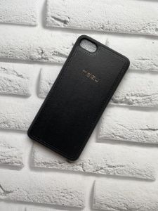 Силіконовий чохол з тисненням та вставкою для Meizu U10 Чорний