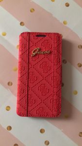 Чохол-книга з тисненням для Samsung G850 Червоний