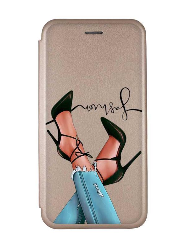 Чохол-книжка з малюнком для Samsung Galaxy A03s Золотий; Ніжки (принт 60)