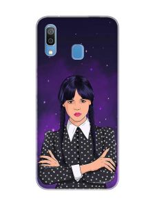 Чохол для Samsung Galaxy A30 (2019)/A20 (2019) Дівчина з косичками. Венздей (принт 208)