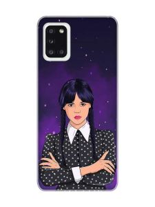 Чохол на Samsung A31 Дівчина з косичками. Венздей (принт 208)