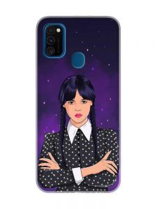 Чохол на Samsung Galaxy M30s/М21  Дівчина з косичками. Венздей (принт 208)