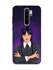 Чохол на Xiaomi Redmi Note 8 Pro Дівчина з косичками. Венздей (принт 208)