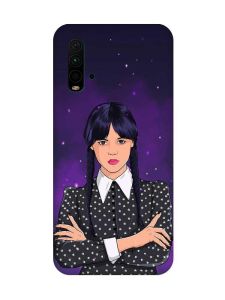 Чохол на Xiaomi Redmi 9T  Дівчина з косичками. Венздей (принт 208)