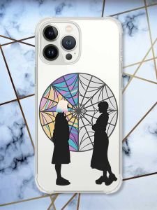 Чохол із потовщеними кутами на iPhone 14 Pro Max Силуети. Венздей (принт 210)