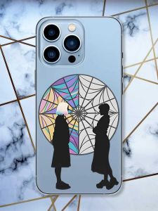 Прозорий чохол на Apple iPhone 13 Pro Max Силуети. Венздей (принт 210)