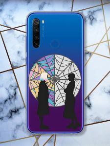 Прозорий чохол на Xiaomi Redmi Note 8T Силуети. Венздей (принт 210)