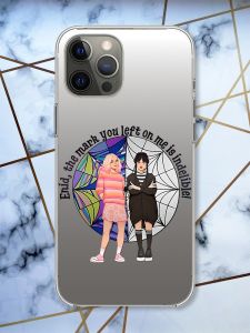 Прозорий чохол на iPhone 12 Pro Max Дівчата з Венздей (принт 211)