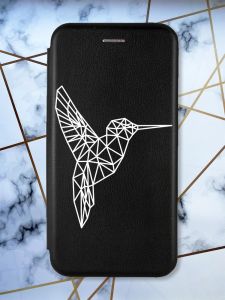 Чохол-книжка з малюнком для Samsung Galaxy A31 Чорний; Колібрі (принт 123)