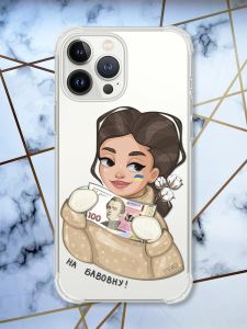 Чохол із потовщеними кутами на iPhone 14 Pro На бавовну (патріотичний принт 217)