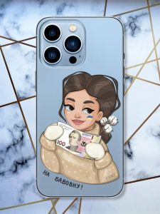 Прозорий чохол на Apple iPhone 13 Pro Max На бавовну (патріотичний принт 217)