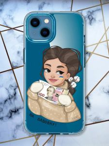 Прозорий чохол для iPhone 13 mini На бавовну (патріотичний принт 217)