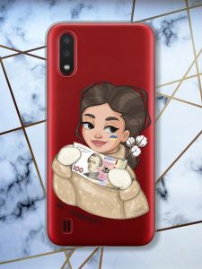 Прозорий чохол для Samsung Galaxy A01 На бавовну (патріотичний принт 217)