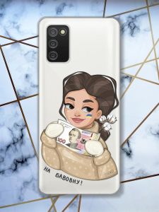 Прозорий чохол для Samsung Galaxy A02s На бавовну (патріотичний принт 217)