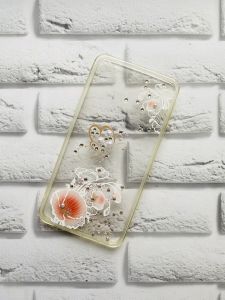 Силіконовий прозорий чохол з малюнком, прикрашений камінням, для Meizu U20 Маки