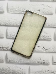 Силіконовий прозорий чохол із золотим обідком для Meizu U20 Срібний