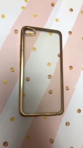 Силіконовий прозорий чохол із золотим обідком для Meizu U20 Золотий