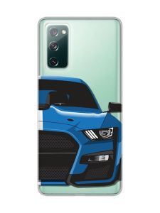 Прозорий чохол на Samsung Galaxy S20 FE Авто синє (принт 229)
