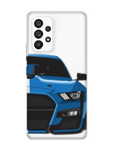 Прозорий чохол на Samsung Galaxy A53  Авто синє (принт 229)