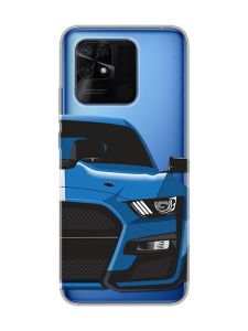 Прозорий чохол на Xiaomi Redmi 10C Авто синє (принт 229)