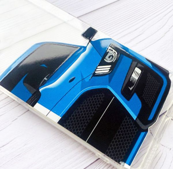 Прозорий чохол на Xiaomi Redmi 9 Авто синє (принт 229)