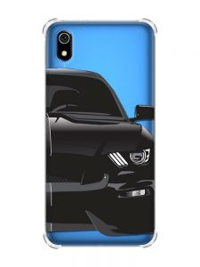 Чохол з потовщеними кутами для Xiaomi Redmi 7A Авто чорне (принт 232)