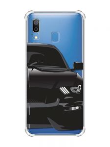 Чохол з потовщеними кутами на Samsung Galaxy A30 (2019) / A20 (2019) Авто чорне (принт 232)