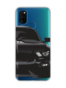 Прозорий чохол на Samsung Galaxy M30s/М21  Авто чорне (принт 232)