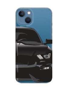 Прозорий чохол на Apple iPhone 13 Авто чорне (принт 232)