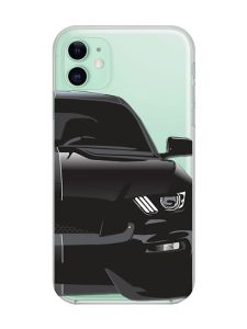 Прозорий чохол на Apple iPhone 11 (6,1) Авто чорне (принт 232)