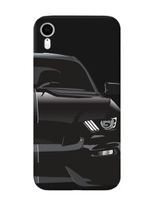 Матовий чорний чохол на Apple iPhone XR Авто чорне (принт 232)