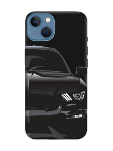 Матовий чорний чохол на Apple iPhone 13 Авто чорне (принт 232)