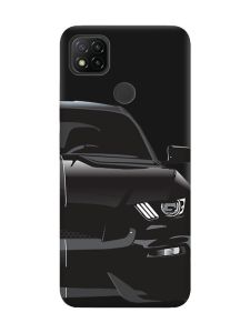 Матовий чорний чохол на Xiaomi Redmi 9C / 10A Авто чорне (принт 232)