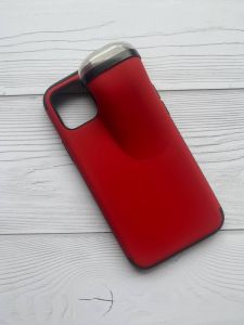 Силіконовий протиударний чохол з відділом для навушників на iPhone 11 Pro Червоний