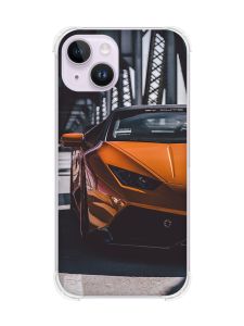 Чохол із потовщеними кутами на iPhone 14 Авто помаранчеве (принт: 237)