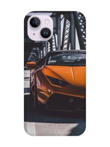 Чохол із захистом камери на iPhone 14 Авто помаранчеве (принт: 237)